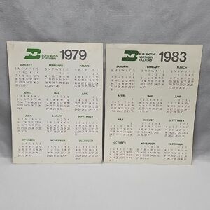 1979 Burlington Northern 1983 Burlington Northern Railroad Calendar